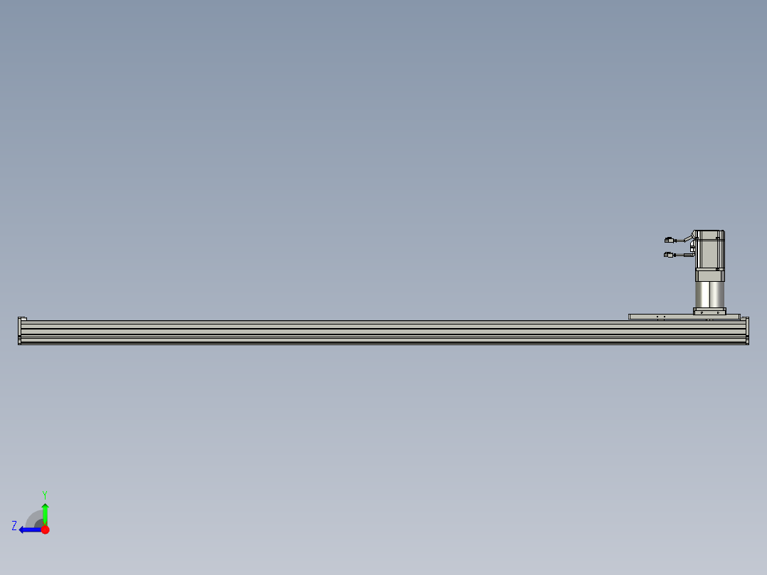 东锦齿条传动DH175G-L167-S1650-BU-减速机+750W右视图