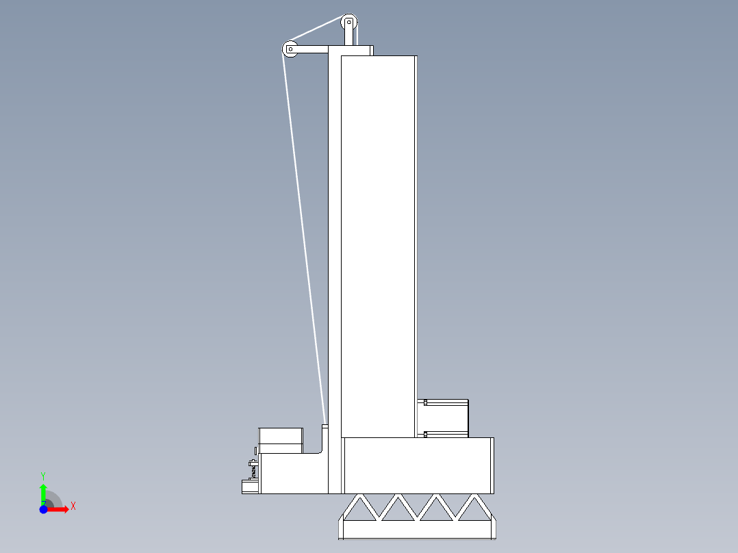 高处升降输送前视图