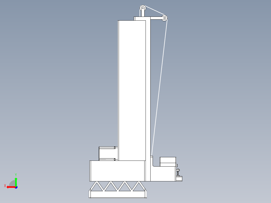 高处升降输送后视图