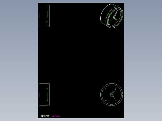 重力指示器GA11,GA12-2D多系列多零件图纸模型