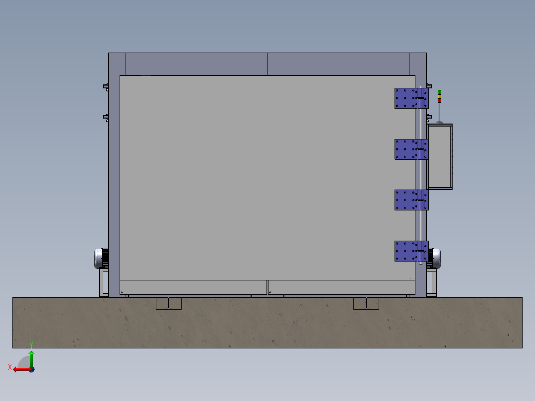 大型双开门燃气烤箱后视图