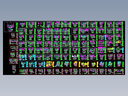 原创100款电视机背景墙CAD设计图纸