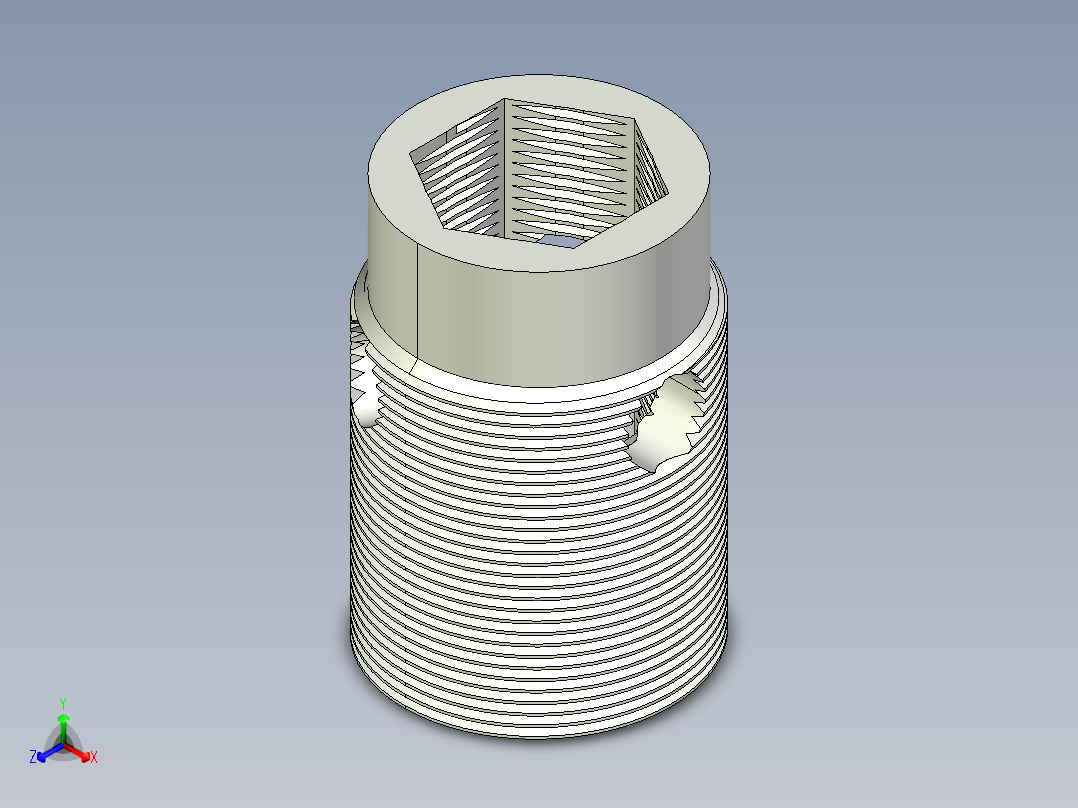 型材-CUTTING BUSH EXAMPLE正等轴测图