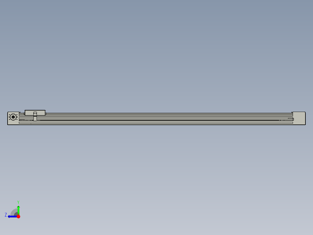 威洛博直线电机模组EB4-L80-S1050-光轴右视图
