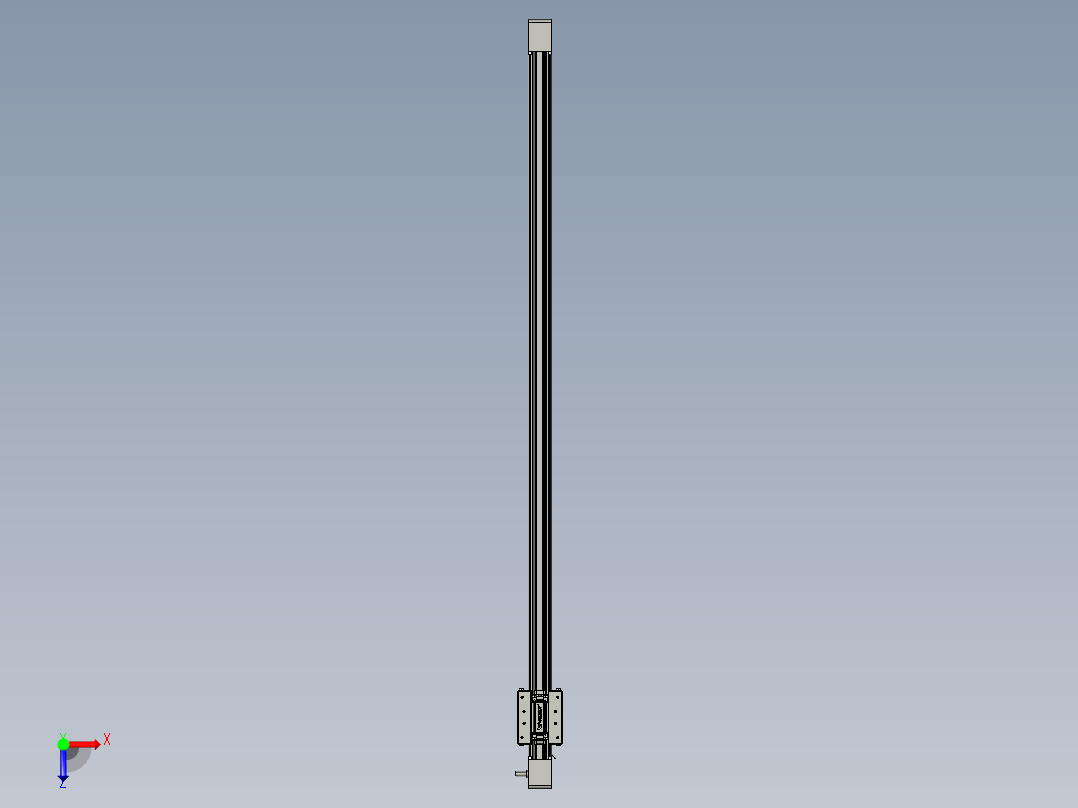 威洛博直线电机模组EB4-L80-S1050-光轴俯视图