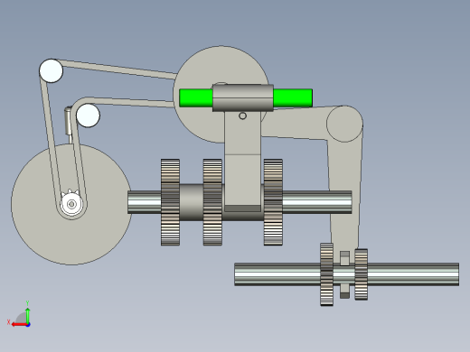 CA6140车床主传动系统操纵机构三维建模及动态演示（精）【含图和文档】后视缩略图