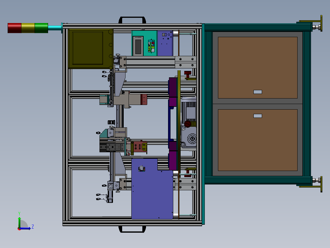 4工位锁螺丝机左视图