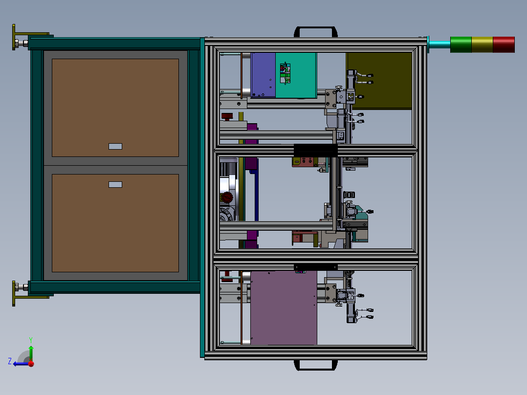 4工位锁螺丝机右视图