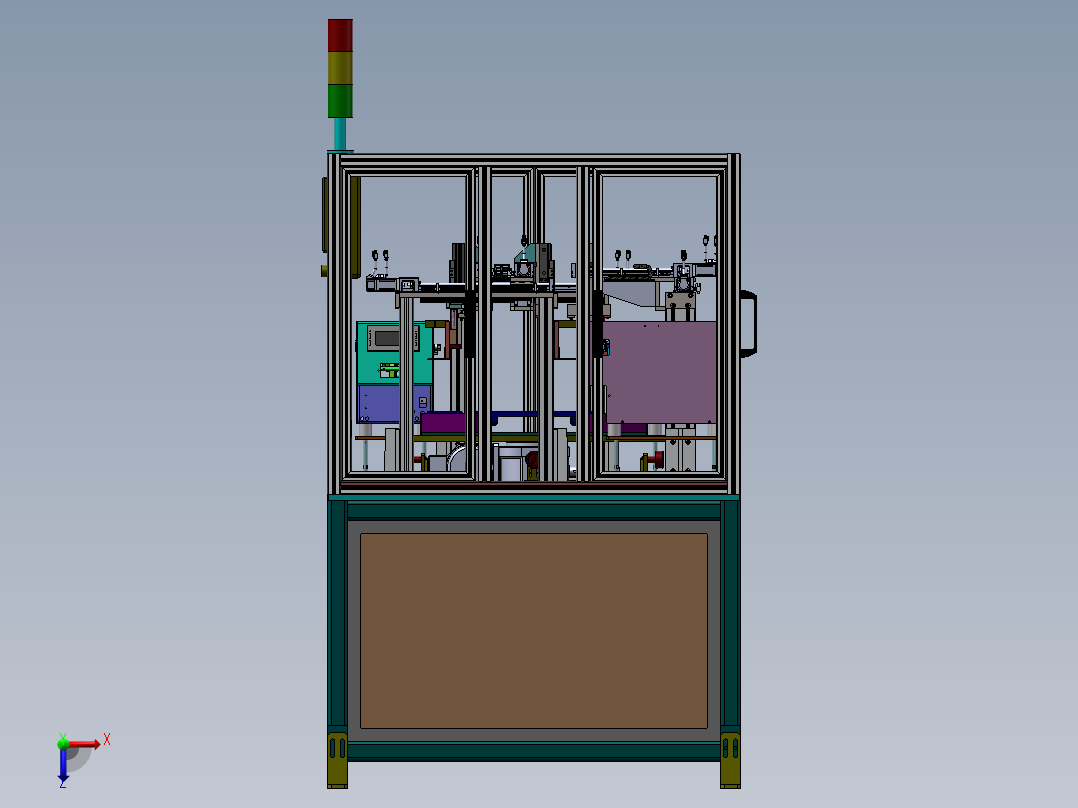 4工位锁螺丝机俯视图
