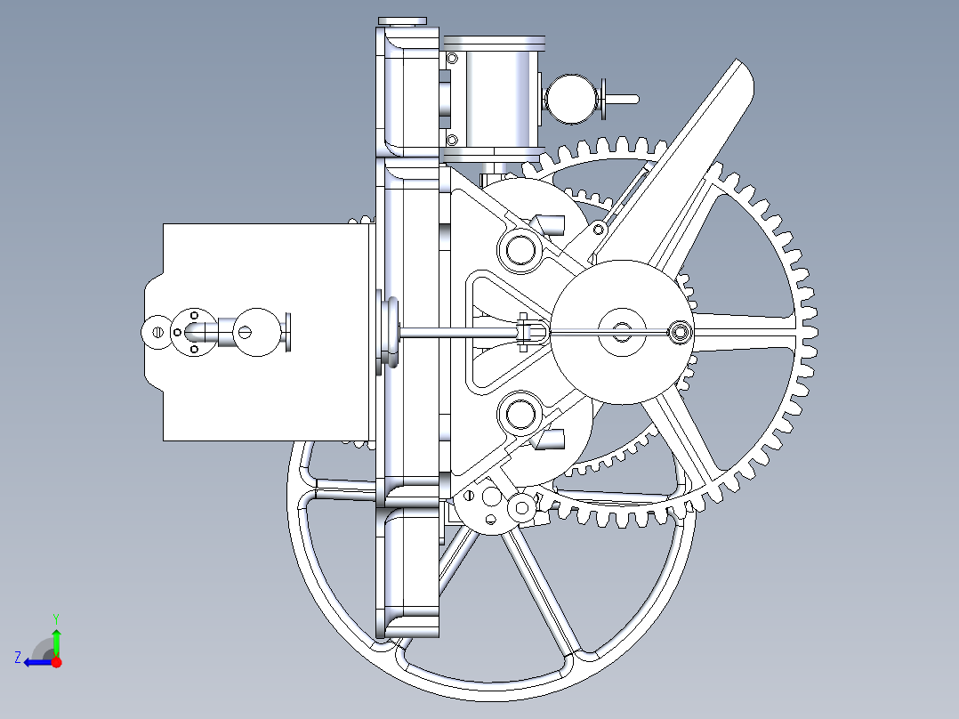 甘蔗榨汁机右视图
