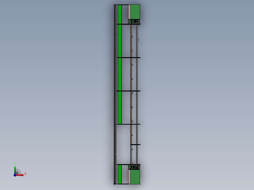 三倍速生产线sw18可编辑前视图
