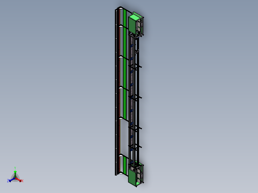 三倍速生产线sw18可编辑正等轴测图