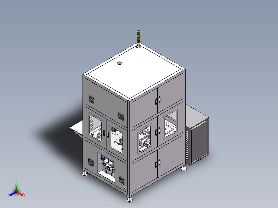 电感焊接机（sw16可编辑+工程图+bom）正等轴测图