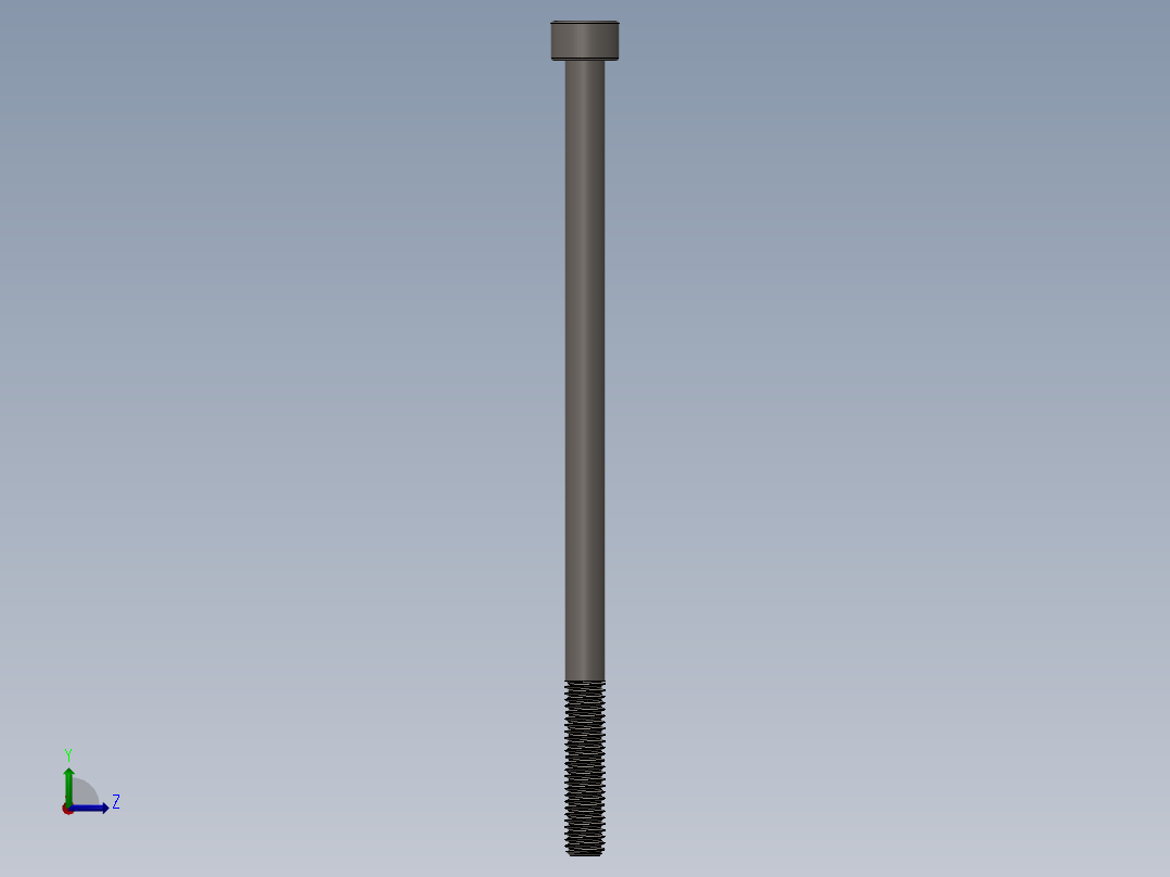 Screw_DIN_912_M5x100_A2.SLDPRT公制内六角螺钉左视图