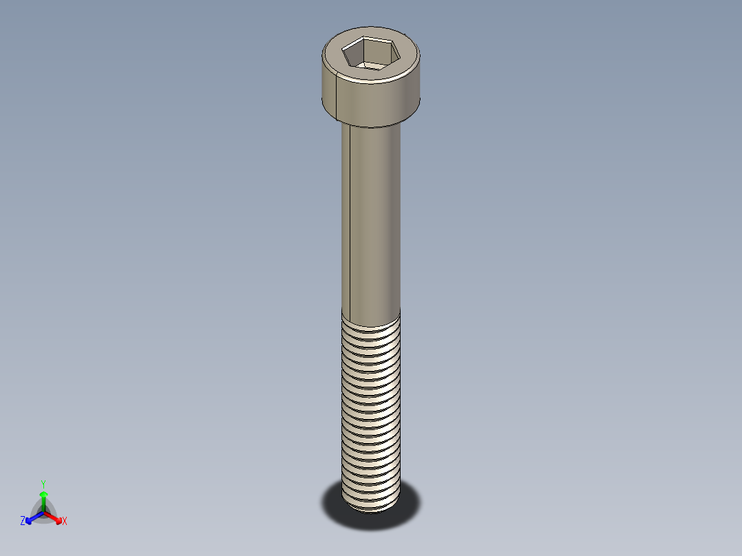 Screw_DIN_912_M6x50_A2.STEP公制内六角螺钉主视图
