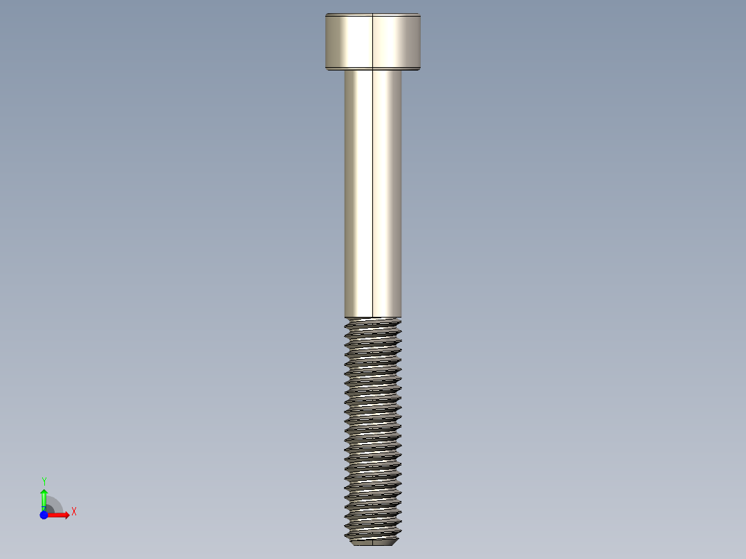 Screw_DIN_912_M6x50_A2.STEP公制内六角螺钉前视图