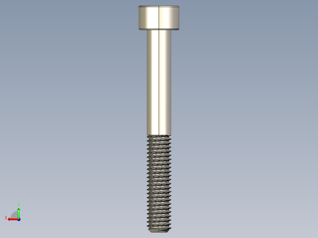 Screw_DIN_912_M6x50_A2.STEP公制内六角螺钉后视图