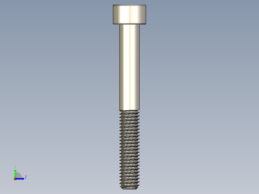 Screw_DIN_912_M6x50_A2.STEP公制内六角螺钉左视图