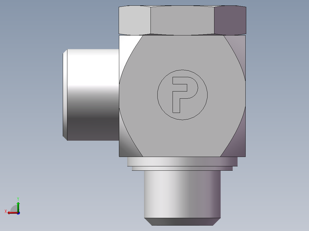 高压铰接式90度接头、1DI-20-B06后视图