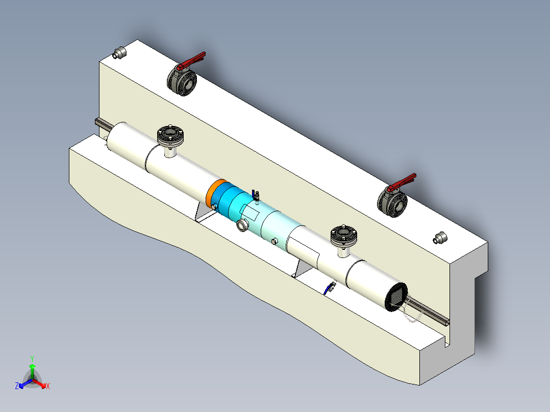 B2004027-紫外线反应器 MUV300正等轴测图