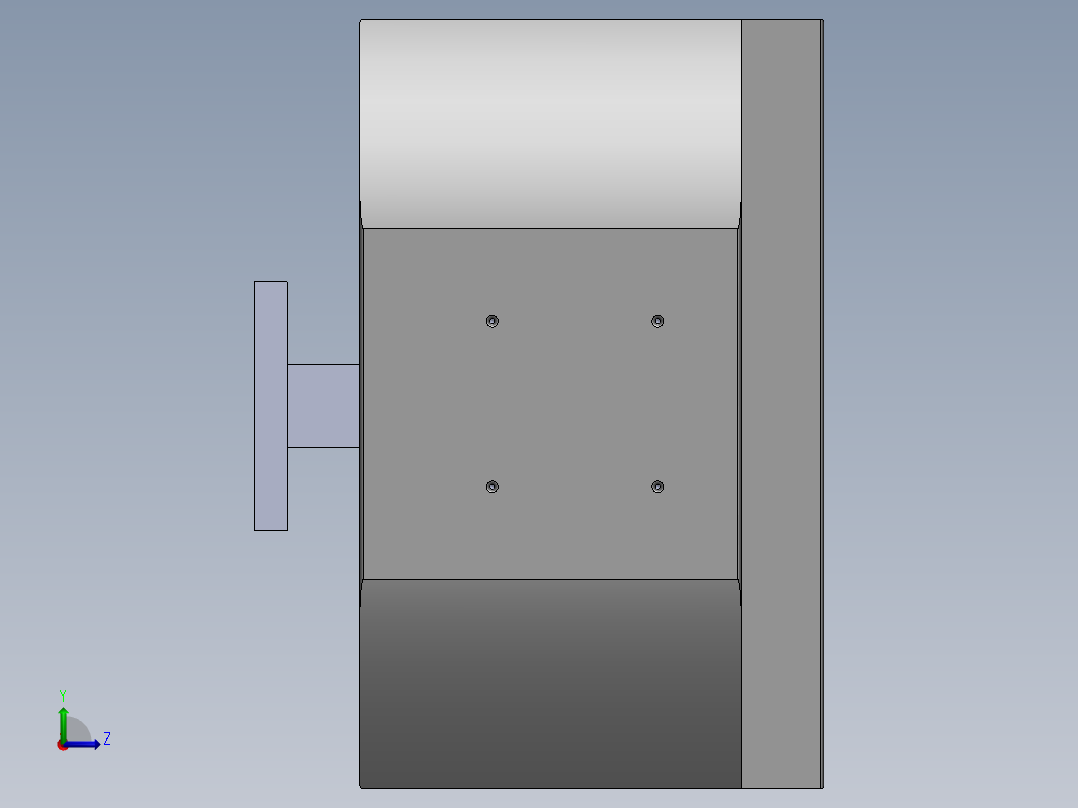 货架、5个人工装配线的物料架左视图