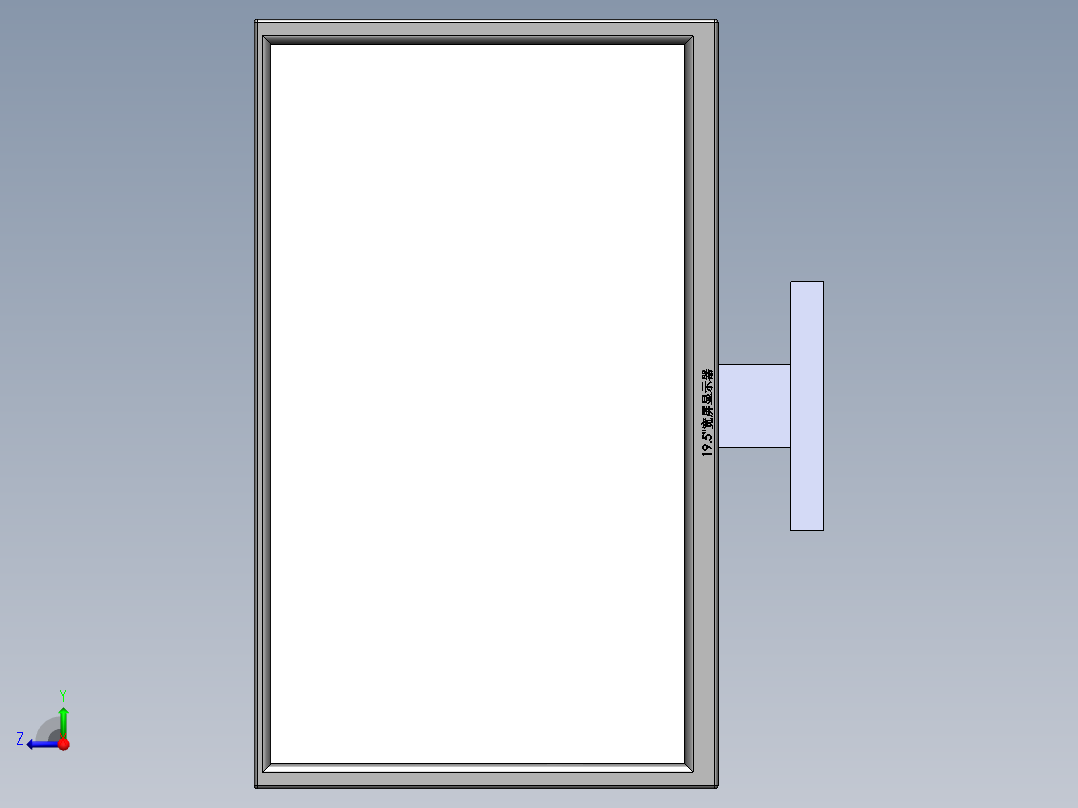 货架、5个人工装配线的物料架右视图