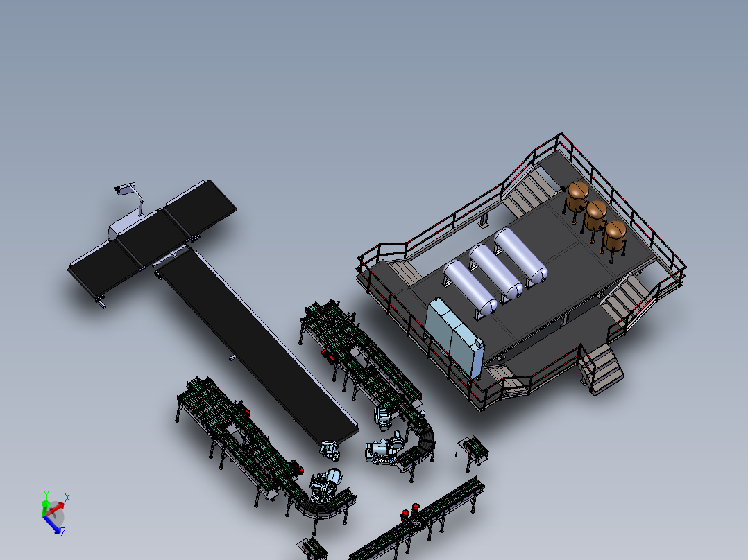 自动化灌装与码垛生产线  stp