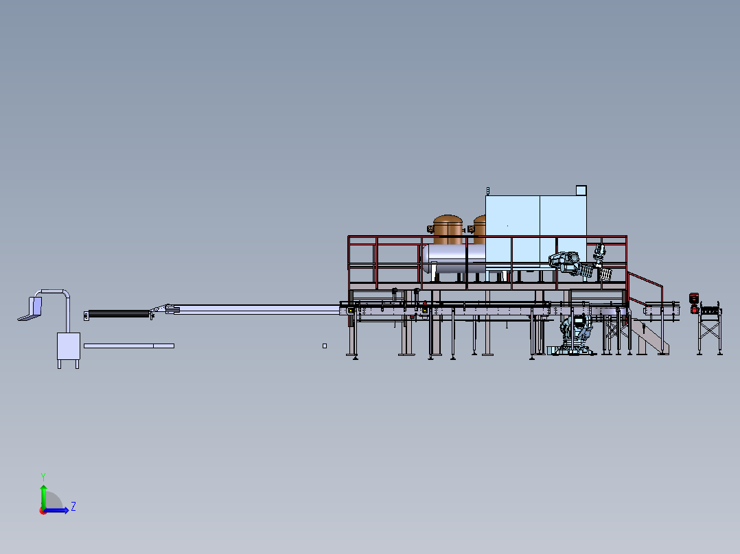 自动化灌装与码垛生产线  stp左视图