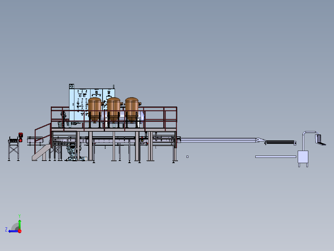 自动化灌装与码垛生产线  stp右视图
