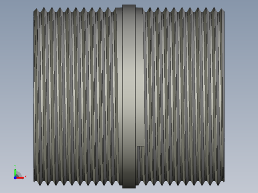 螺纹管对丝-圆边等径 DN40前视缩略图