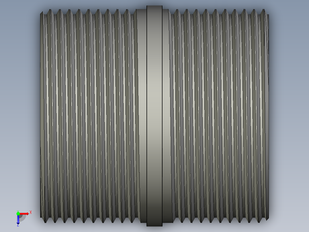螺纹管对丝-圆边等径 DN40俯视图