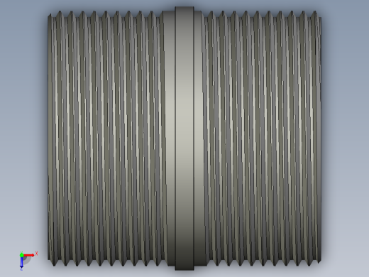 螺纹管对丝-圆边等径 DN40俯视缩略图