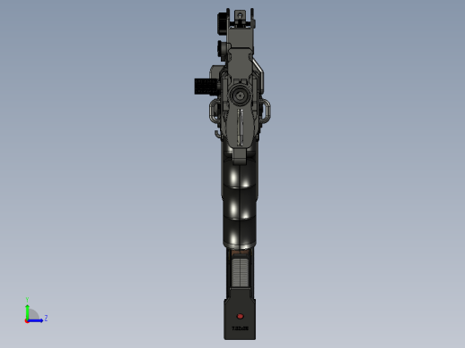 手枪左轮冲锋枪老式狙击步枪设计3D图纸akm-iridium-bullpup STP左视缩略图