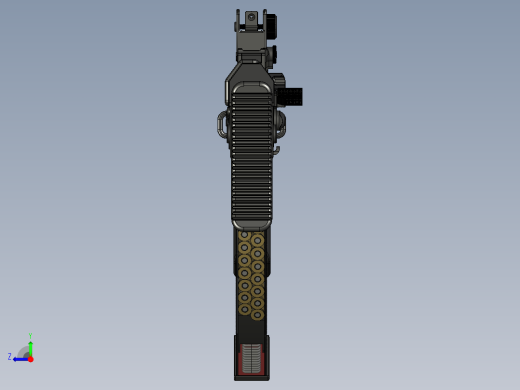 手枪左轮冲锋枪老式狙击步枪设计3D图纸akm-iridium-bullpup STP右视缩略图