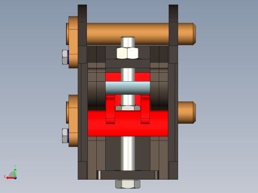 适用于小型挖掘机快速连接器的机械快换挂接装置后视缩略图