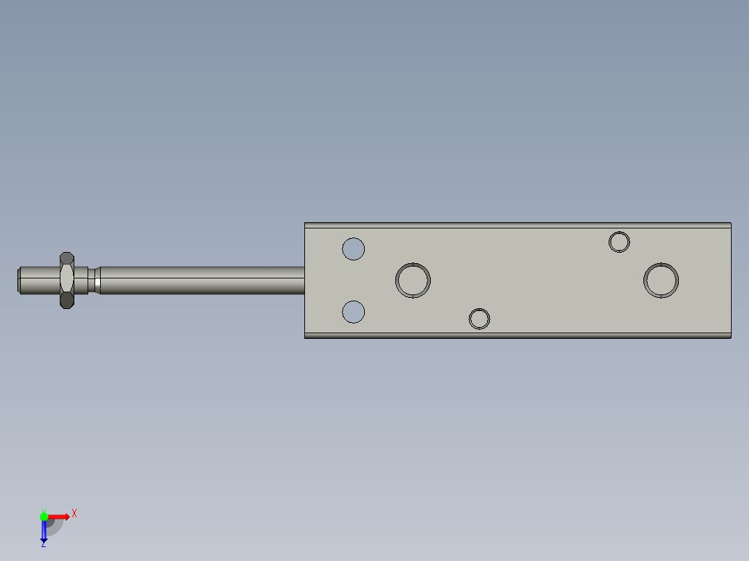 MD10x25S切刀上下气缸俯视图