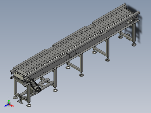 输送网架钢管喷漆用板链机