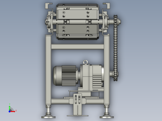 输送网架钢管喷漆用板链机前视缩略图