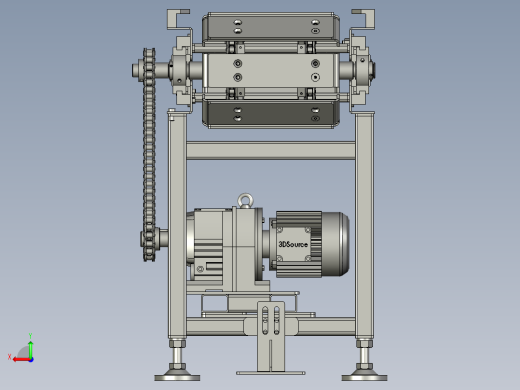 输送网架钢管喷漆用板链机后视缩略图