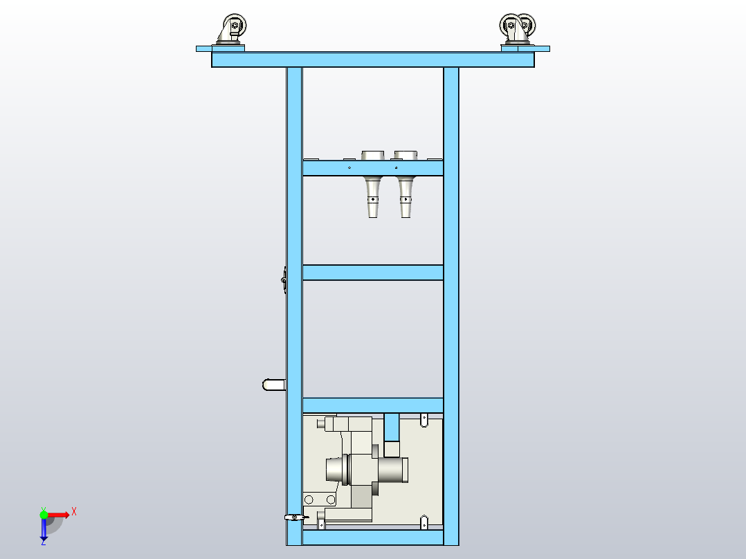 刀架零件架俯视图