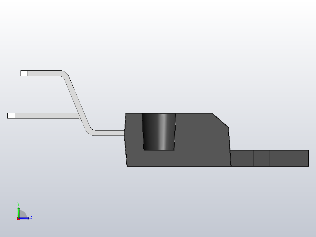电子器件电阻Pentawatt左视图