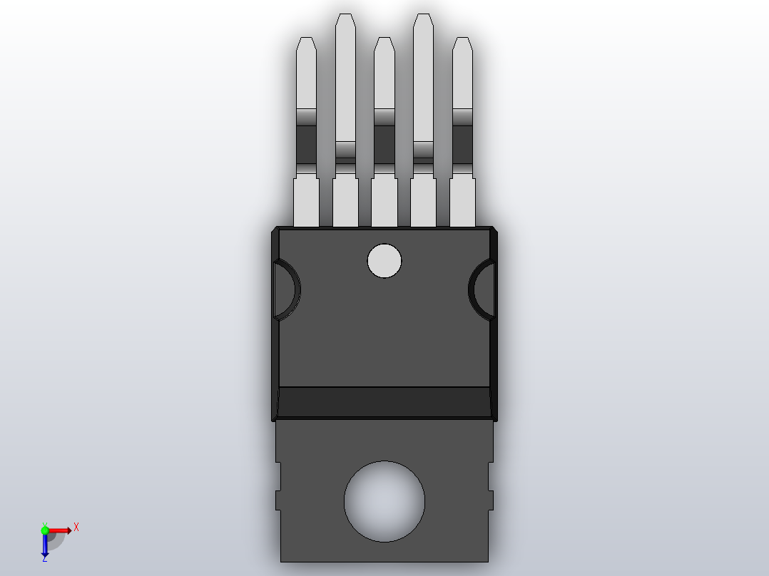 电子器件电阻Pentawatt俯视图