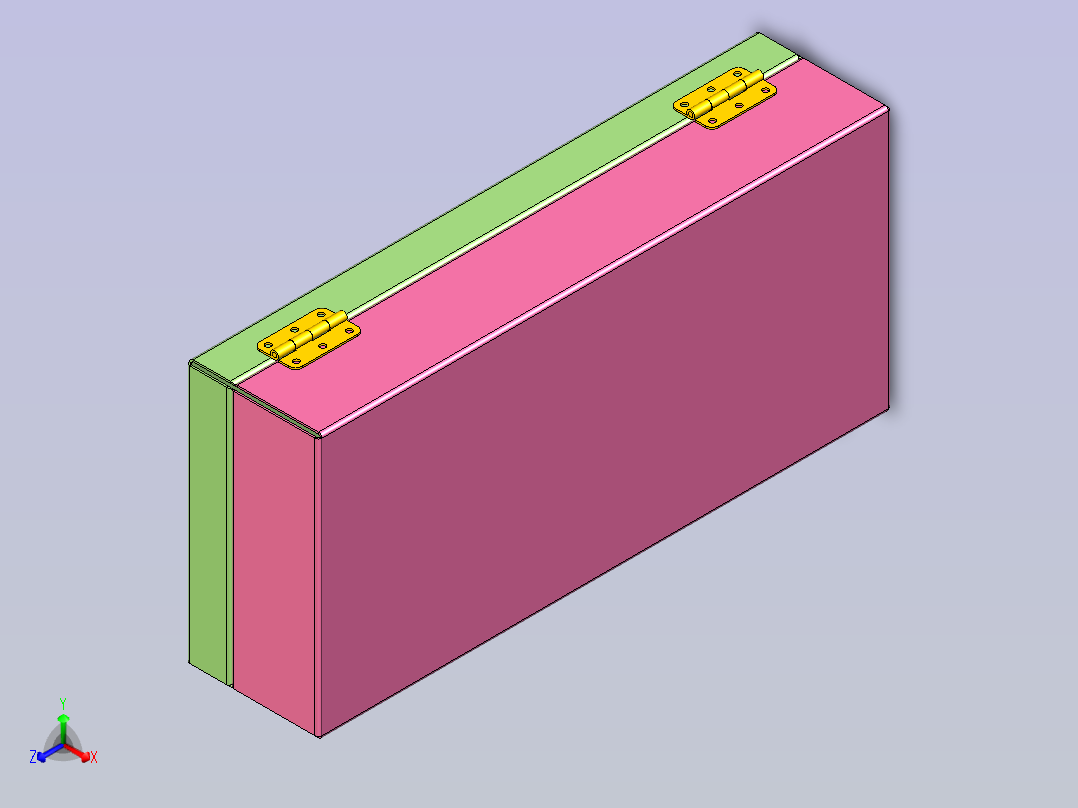 五金工具箱三维设计正等轴测图