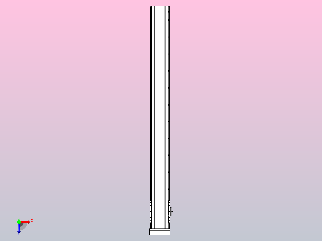 日规模组半封闭丝杆TPA-HNR-120D-1610C-L1100-MP-C-P40-N3俯视图