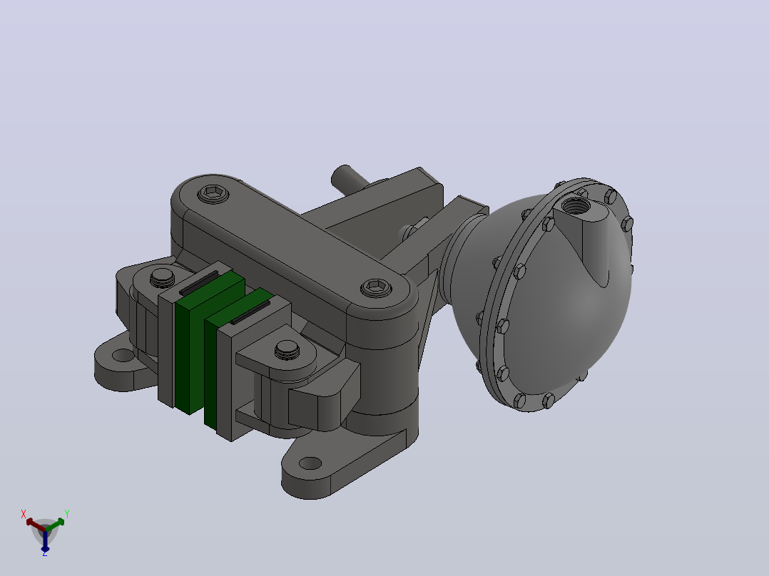 PDCA气动盘式制动器PDCA8 406×12.7-920正等轴测图