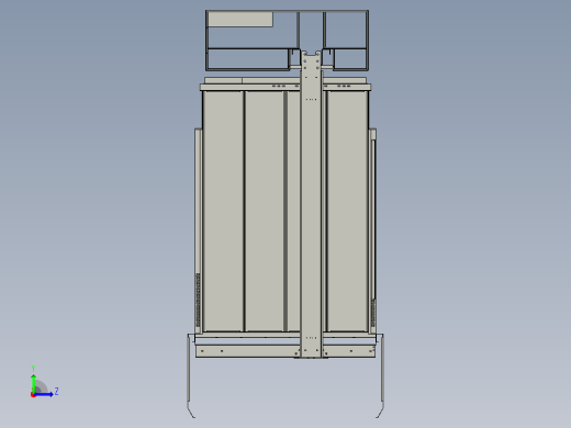 贯通电梯轿厢3D模型左视缩略图