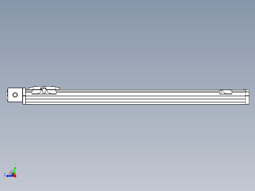 机器人皮带驱动直线轴TPA-GCB-80-P60-L750-DR-M20-N3右视图