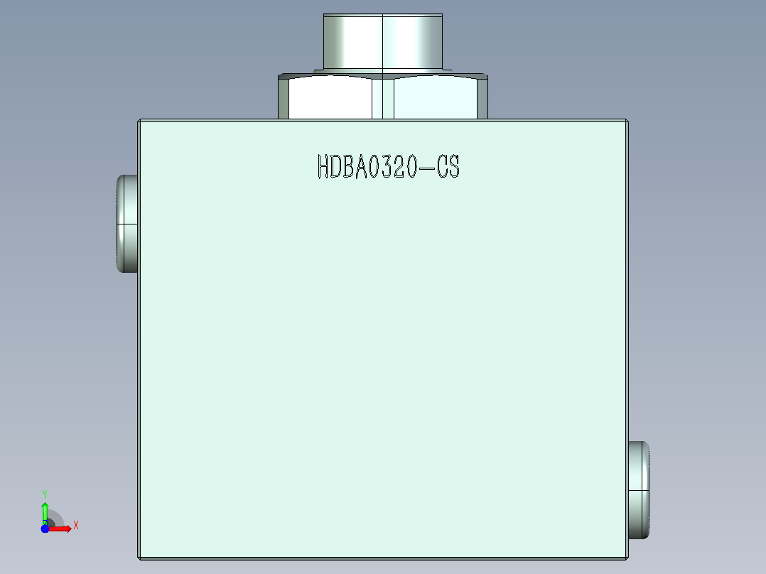 HDBA方型直线夹紧器HDBA0320-CS前视图