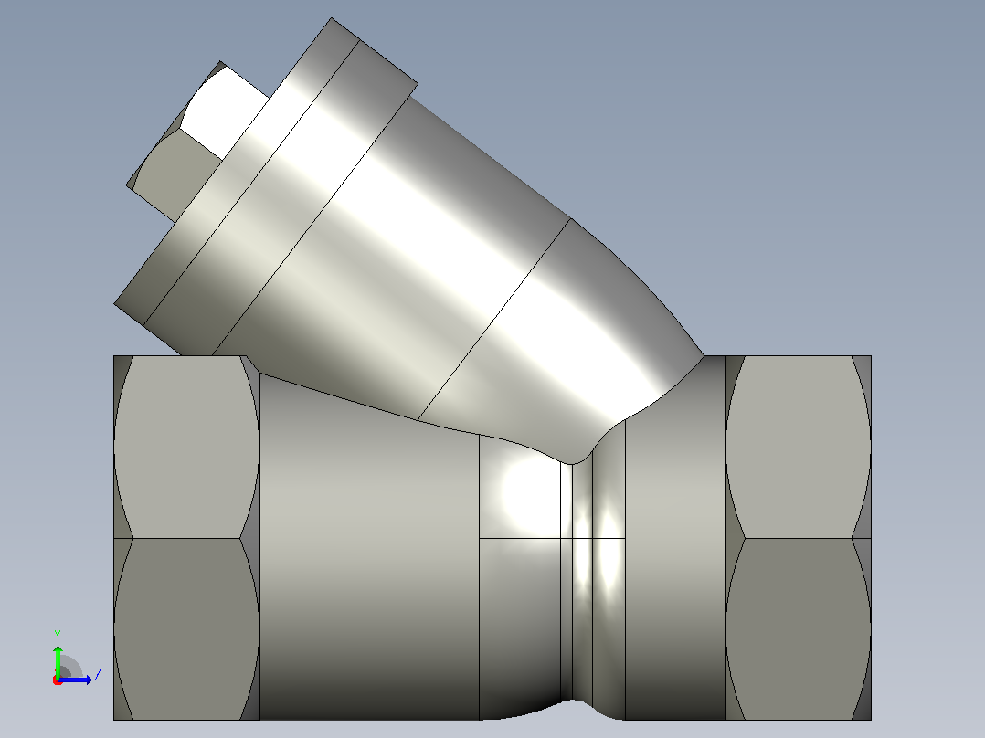 SY11C-H10～H25 Y型过滤器[32]左视图