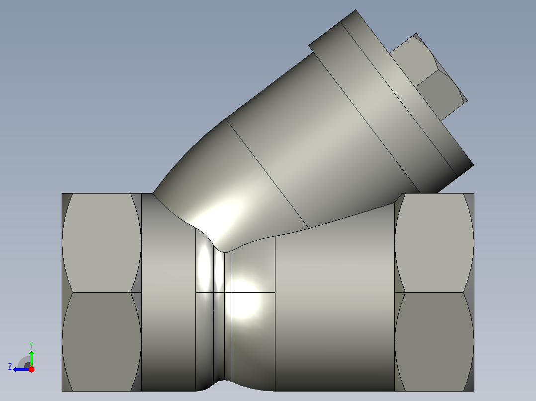 SY11C-H10～H25 Y型过滤器[32]右视图